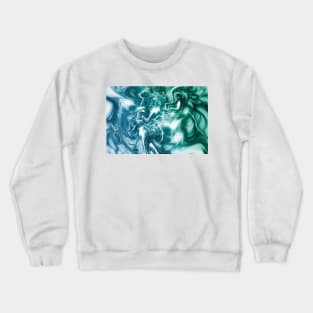 Teal marble Crewneck Sweatshirt